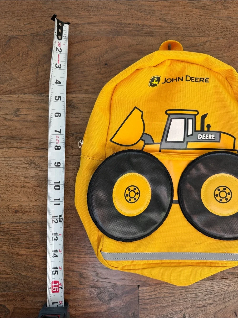John Deere Yellow Tractor Toddler Backpack
